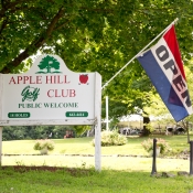 Apple Hill Golf Welcome Sign